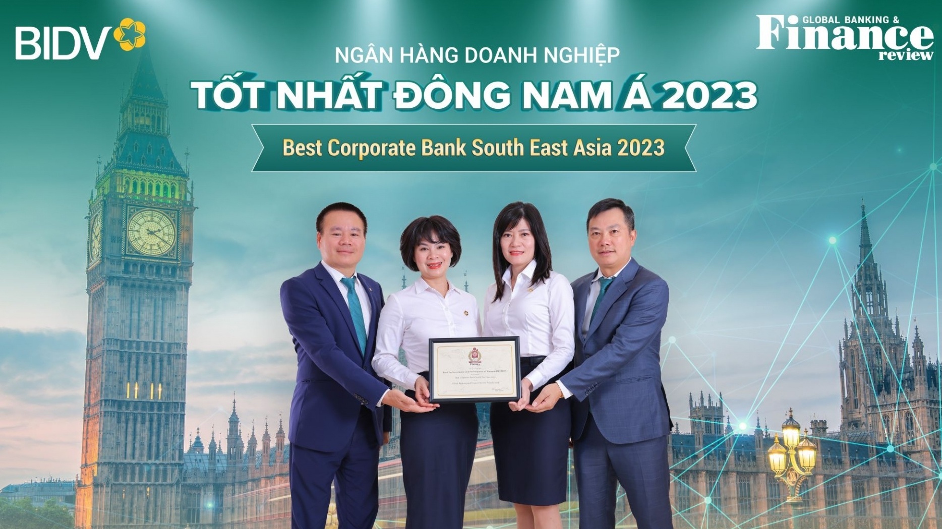 BIDV giữ vững vị trí Ngân hàng SME và Ngân hàng Doanh nghiệp tốt nhất Đông Nam Á