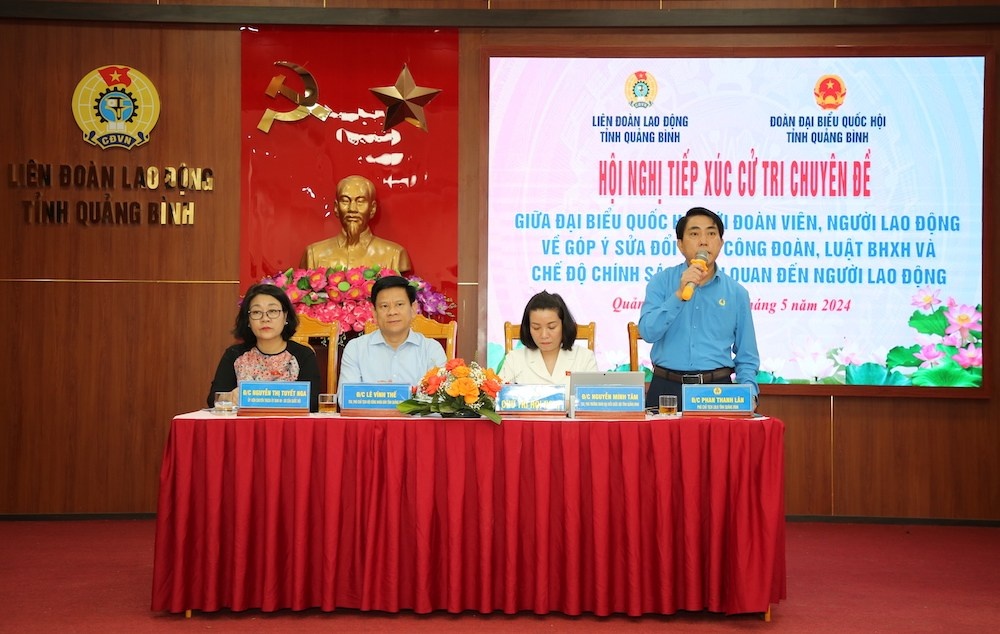 Những trăn trở của NLĐ Quảng Bình được Đoàn Đại biểu Quốc hội tiếp thu, nghiên cứu